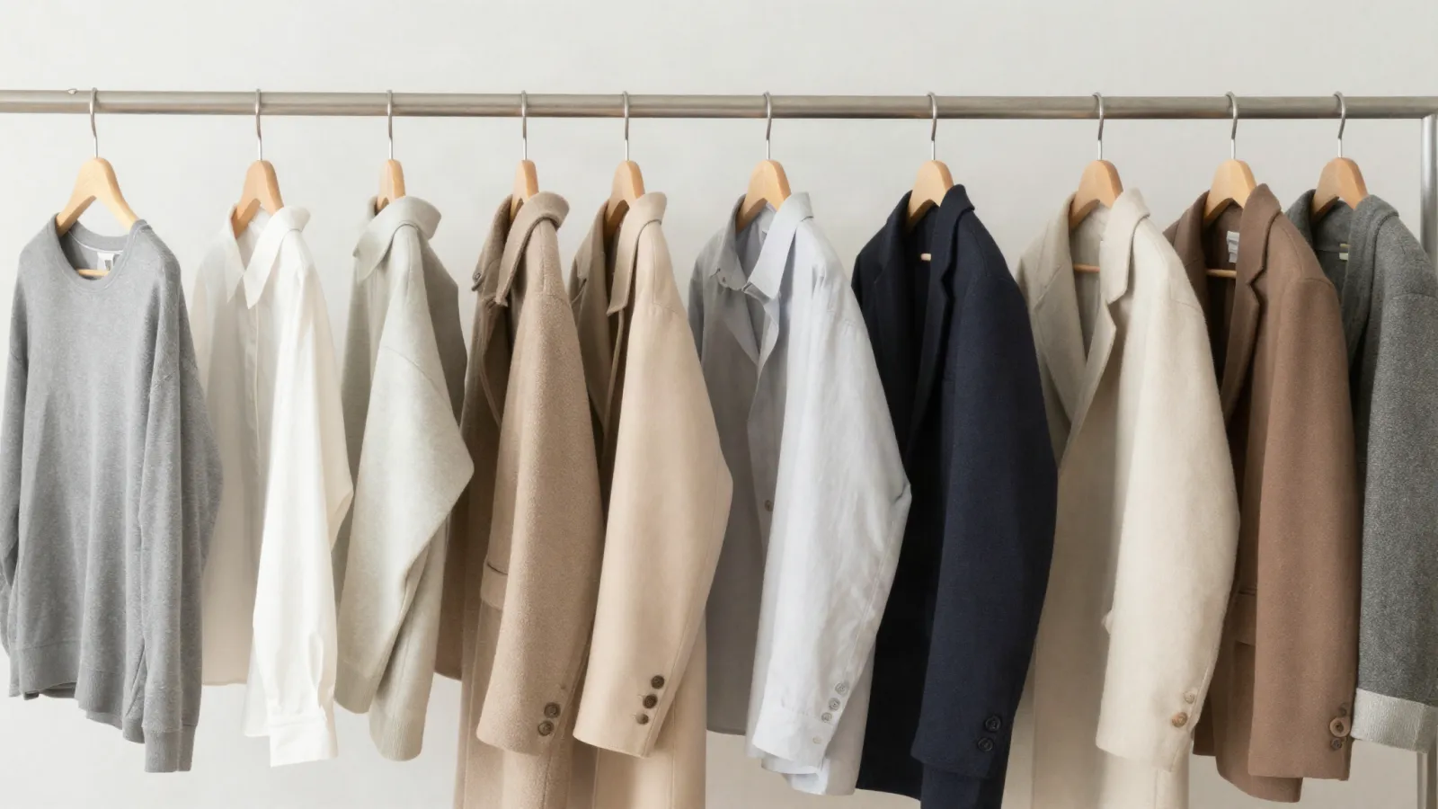 Vêtements organisés par palette de couleurs